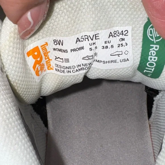 Woman's Shoes Timberland PRO Setra Mid Composite Safety Toe 8W Tan/Champagne - Picture 7 of 8